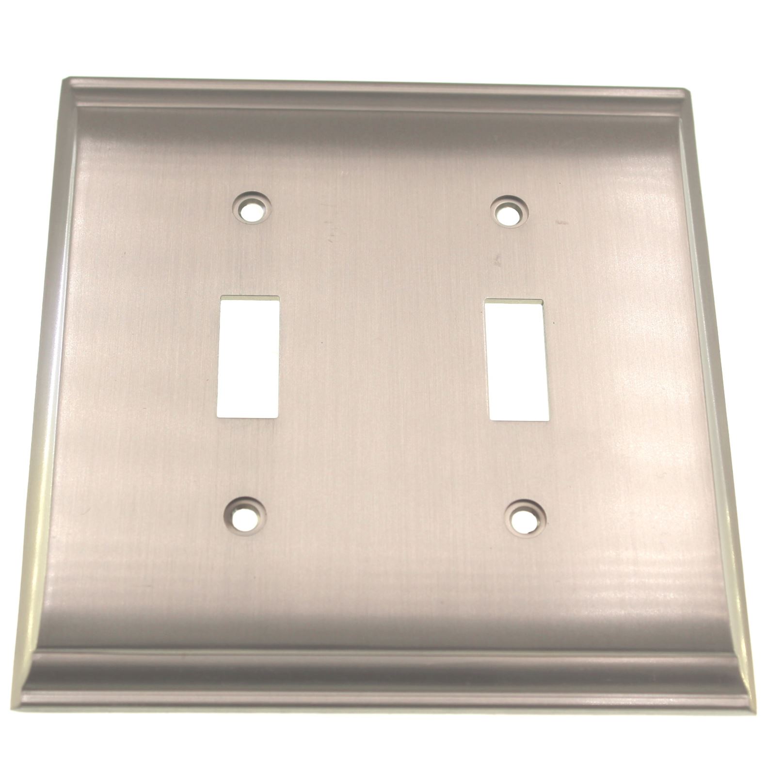 Amerock Candler Satin Nickel 2 Toggle Light Switch Wall Plate BP36501G10