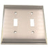 Amerock Candler Satin Nickel 2 Toggle Light Switch Wall Plate BP36501G10