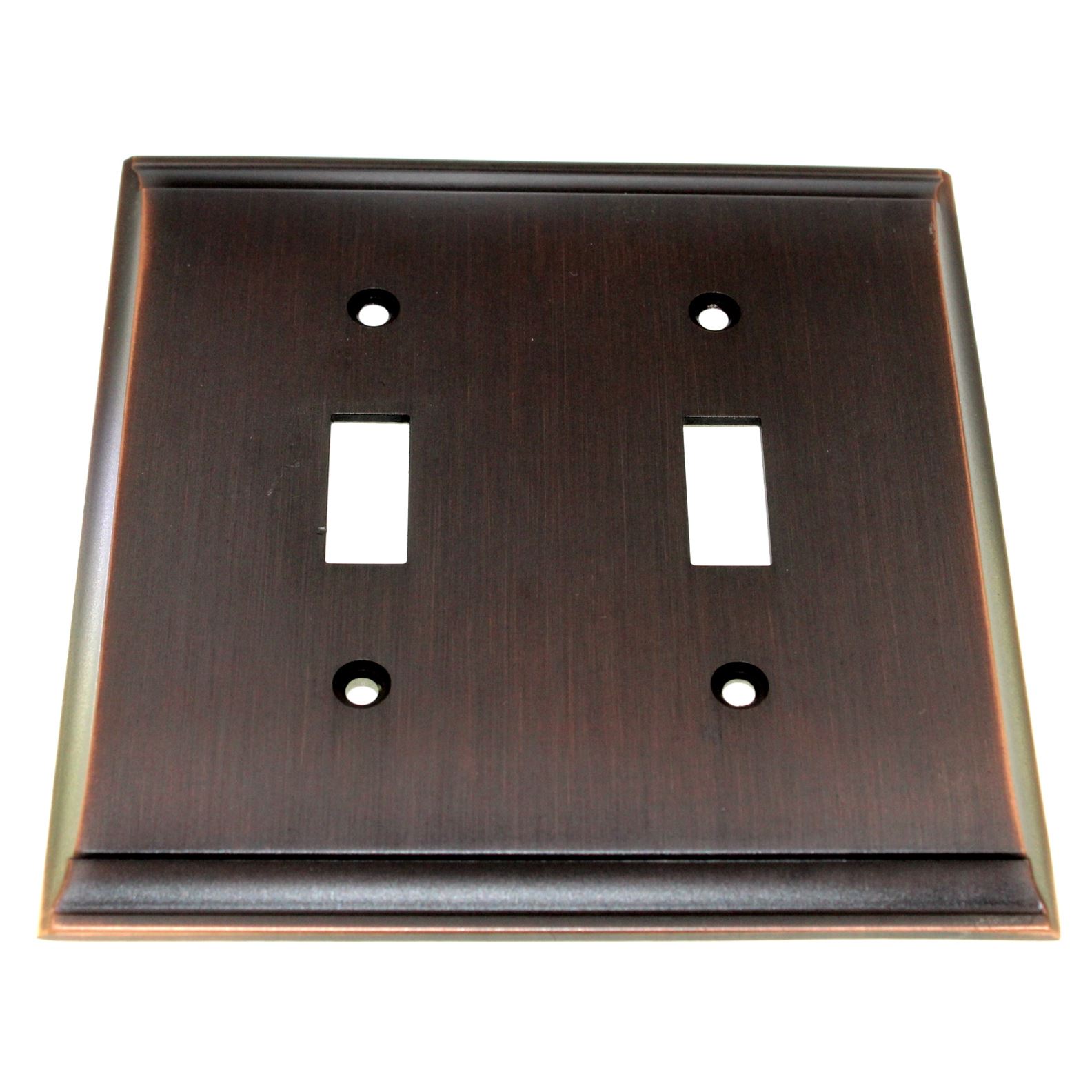 Amerock Candler Oil-Rubbed Bronze 2 Toggle Light Switch Wall Plate BP36501ORB