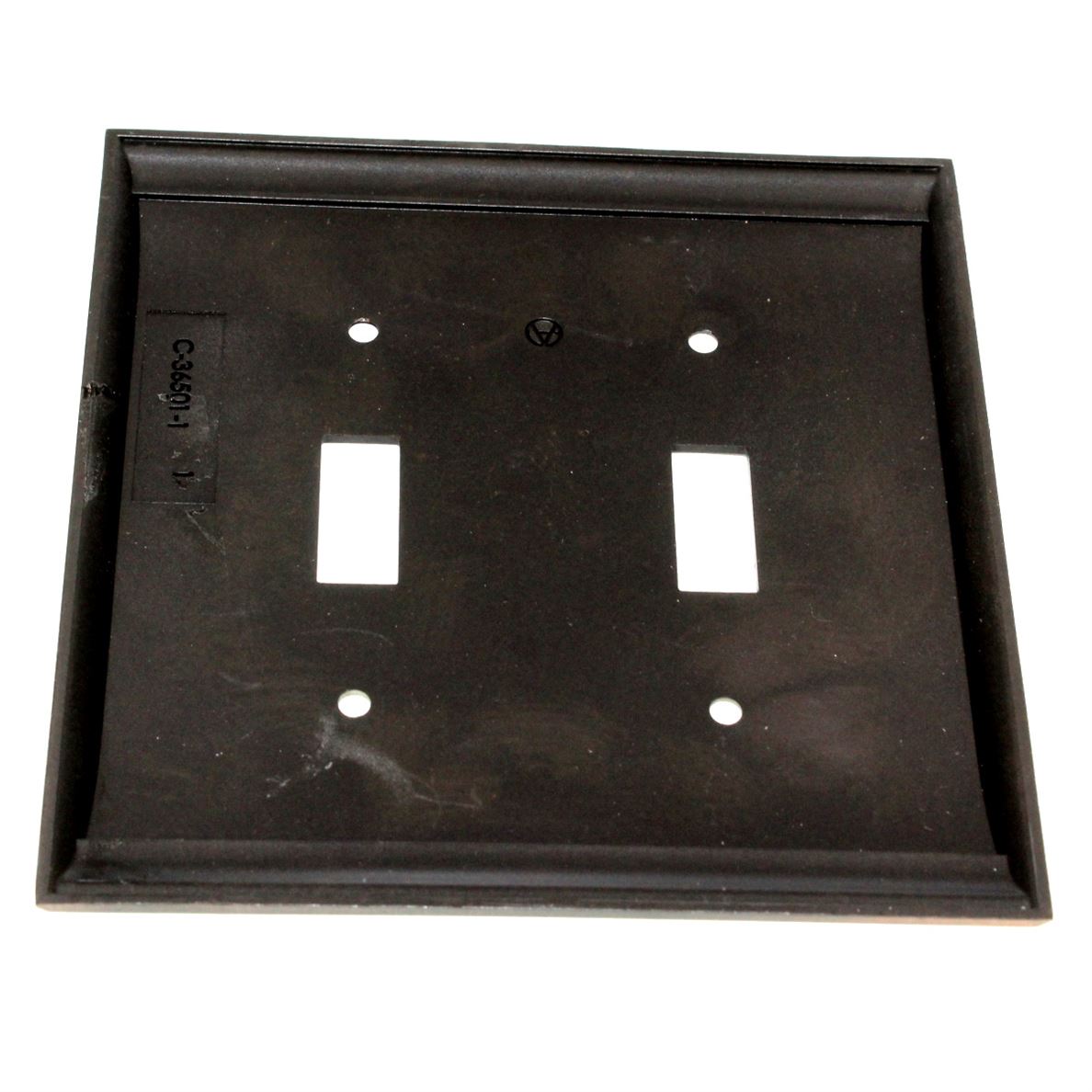 Amerock Candler Oil-Rubbed Bronze 2 Toggle Light Switch Wall Plate BP36501ORB