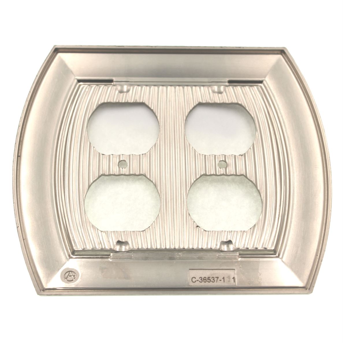 Amerock Sea Grass Satin Nickel 2 Receptacle Outlet Wall Plate BP36537G10