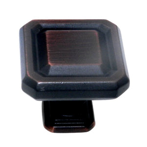 Amerock Wells Oil-Rubbed Bronze 1 1/2" Square Etched Cabinet Knob BP36547ORB