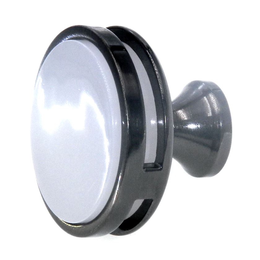 Amerock Oberon Gunmetal Frosted Acrylic 13/4" Cabinet Knob BP36609GMFA