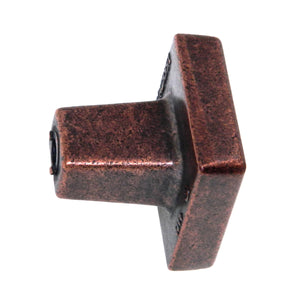 Amerock Forgings Rustic Bronze 1-1/8" Square Cabinet Knob Pull BP4429-RBZ