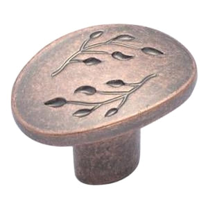 Amerock BP4444-WC Weathered Copper 1 1/2" Oval Cabinet Knob Pulls Inspirations
