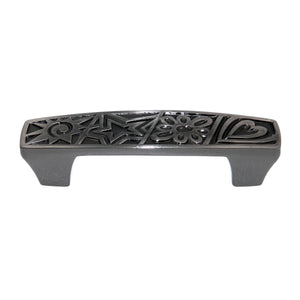 Amerock Motif'Z Pewter Ornate 3" Solid Brass Arch Cabinet Handle Pull BP4449-PWT
