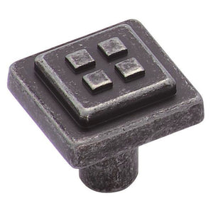 Amerock Forgings BP4454WID - Perilla cuadrada para gabinete de hierro forjado, color oscuro, 1 1/8 pulgadas