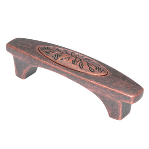 Amerock Vineyard Weathered Copper 3" Center to Center Leaf Cabinet Handle Pull BP4473WC