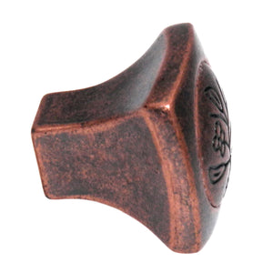 Amerock Vineyard Weathered Copper 1 1/8" Square Cabinet Pull Knob BP4475WC