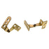 Left And Right Knife-Pivot Pin Overlay Cabinet Hinges Bright Brass BP5146-M3