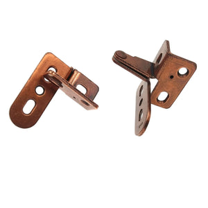 Left And Right Knife-Pivot Pin Overlay Cabinet Hinges Machine Copper BP5146-MC