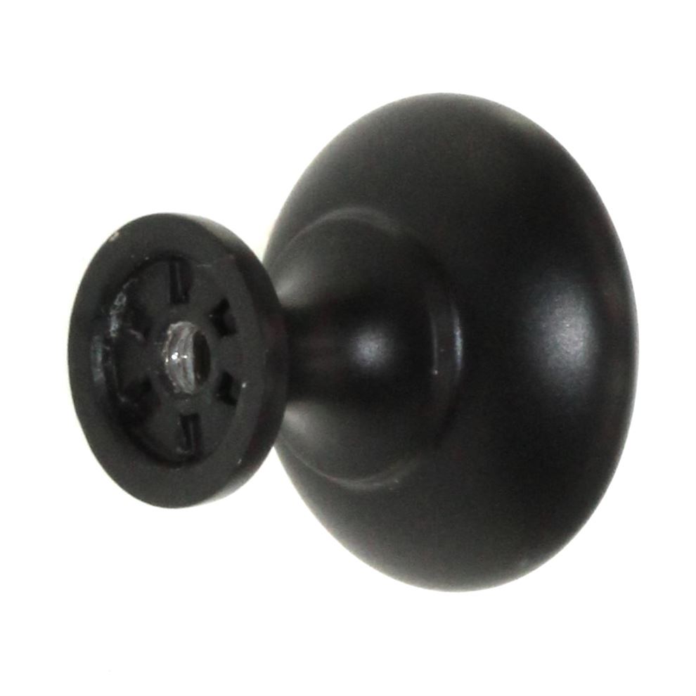 Amerock Edona Matte Black 1 1/4" Round Cabinet Knob BP53005FB