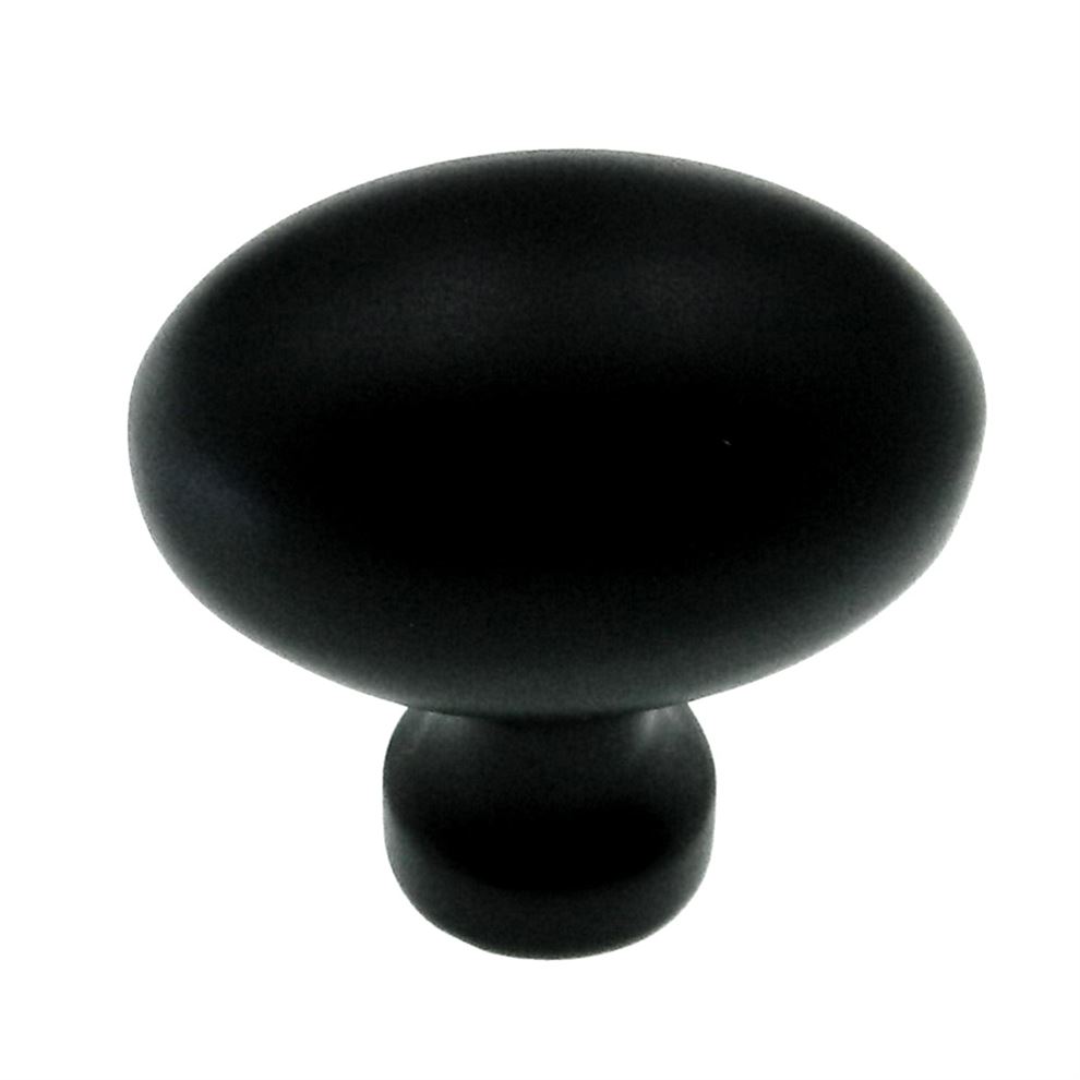 Amerock Vaile Matte Black 1 3/8" Oval Cabinet Knob BP53014FB