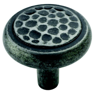 Amerock Allison 1 1/4" Wrought Iron Hammered Cabinet Knob Pull BP53017-WI