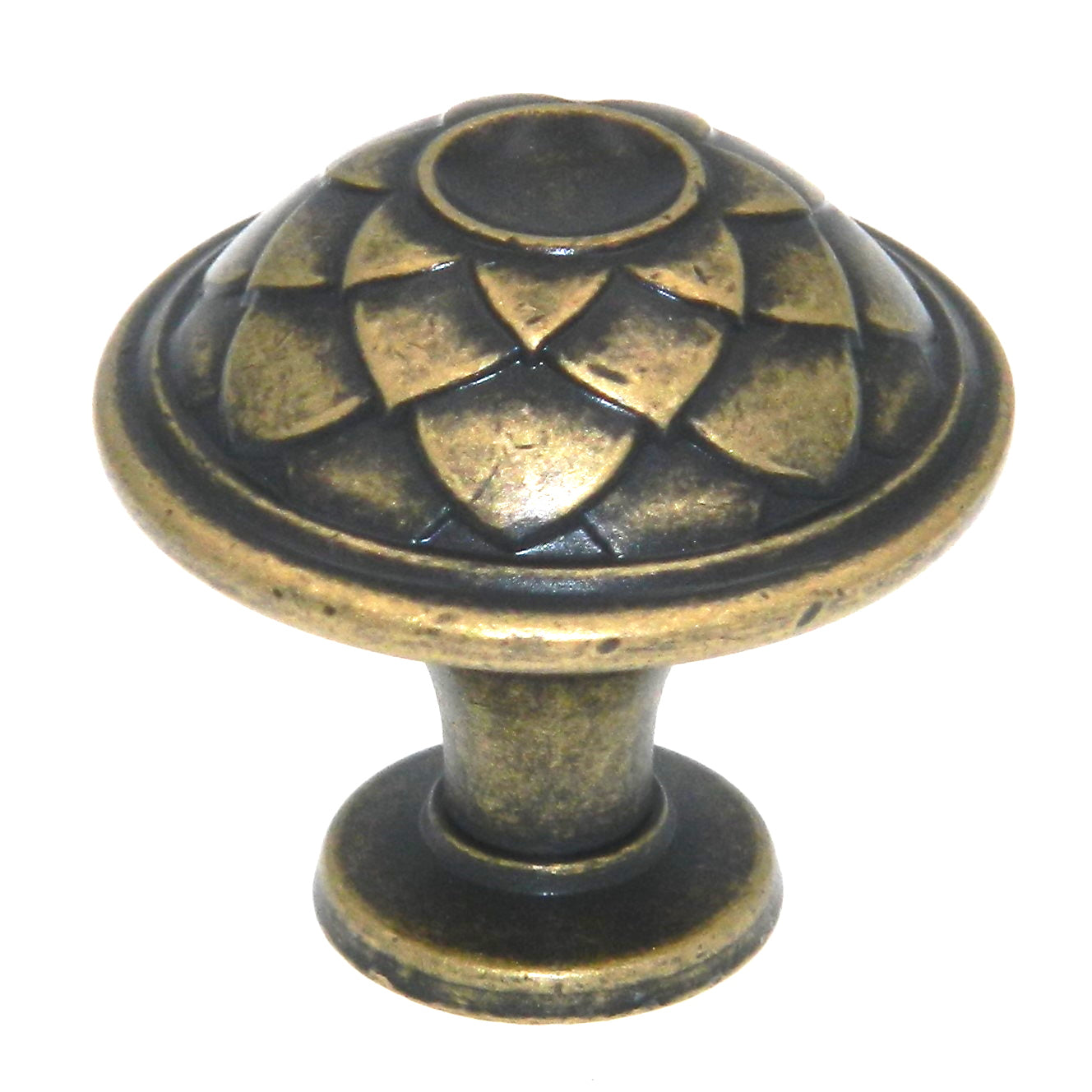 Amerock Padma Distressed Brass 1 3/8" Round Cabinet Pull Knob BP53027DBS