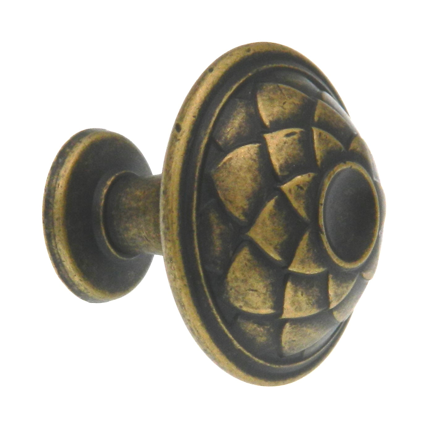 Amerock Padma Distressed Brass 1 3/8" Round Cabinet Pull Knob BP53027DBS