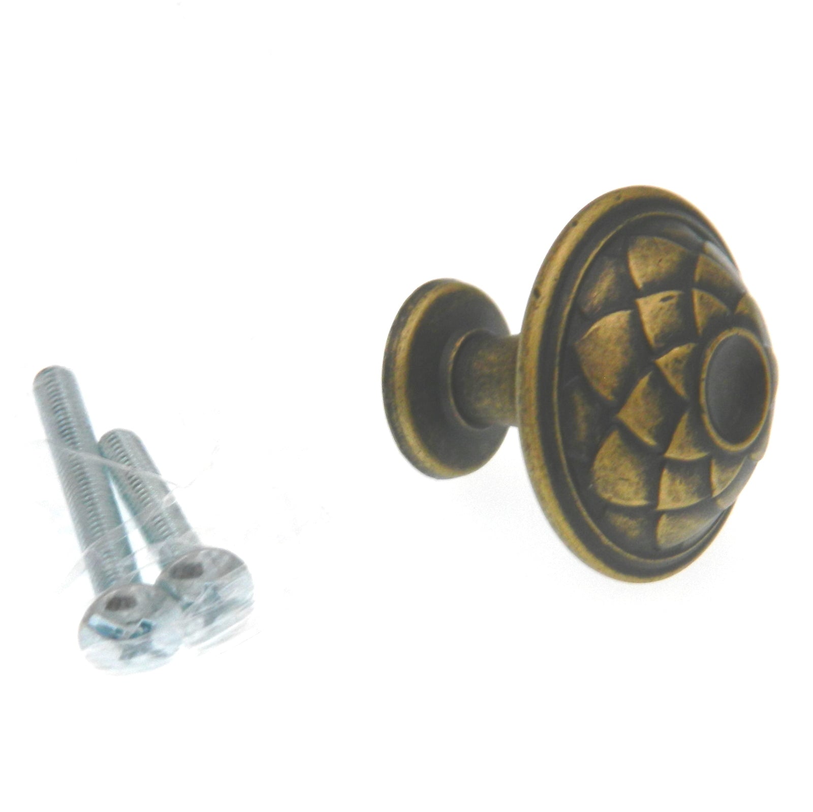 Amerock Padma Distressed Brass 1 3/8" Round Cabinet Pull Knob BP53027DBS