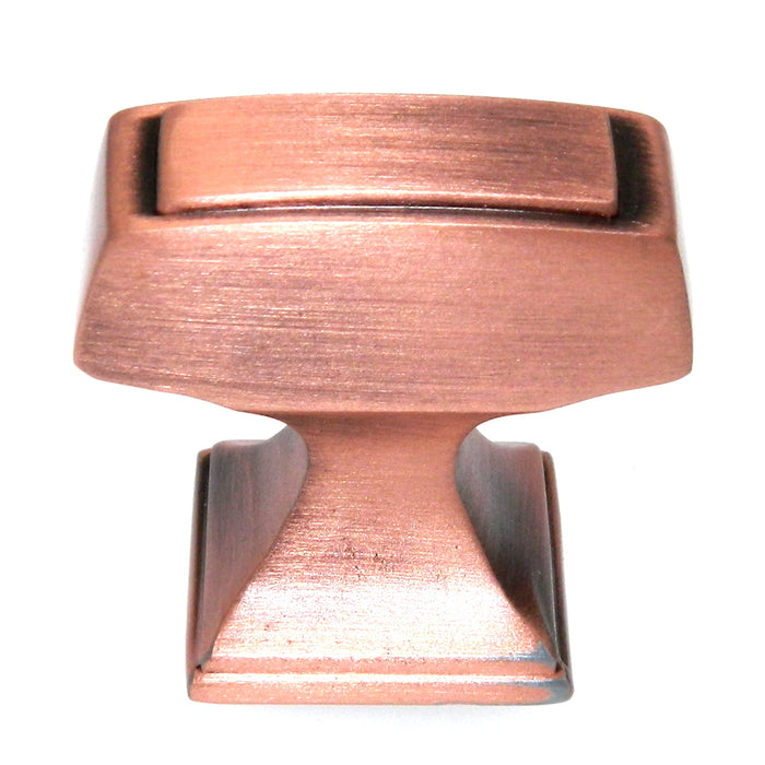 Amerock Mulholland Brushed Copper 1 1/4" Rectangular Cabinet Pull Knob BP53029BC