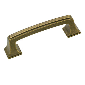 Amerock Mulholland Rustic Brass 3 inch CTC Cabinet Handle Pull BP53030R3
