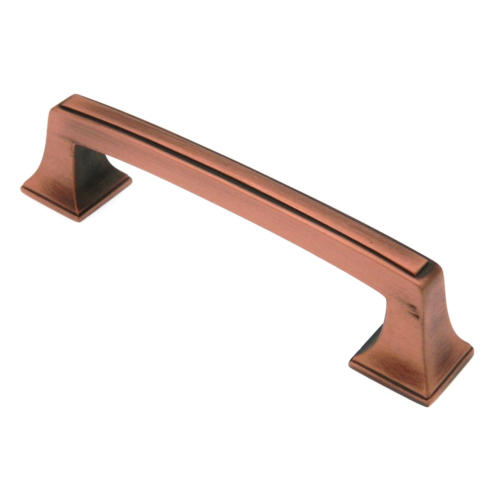 Amerock Mulholland Tirador de manija de gabinete de centro a centro de cobre cepillado de 3 3/4" (96 mm) BP53031BC