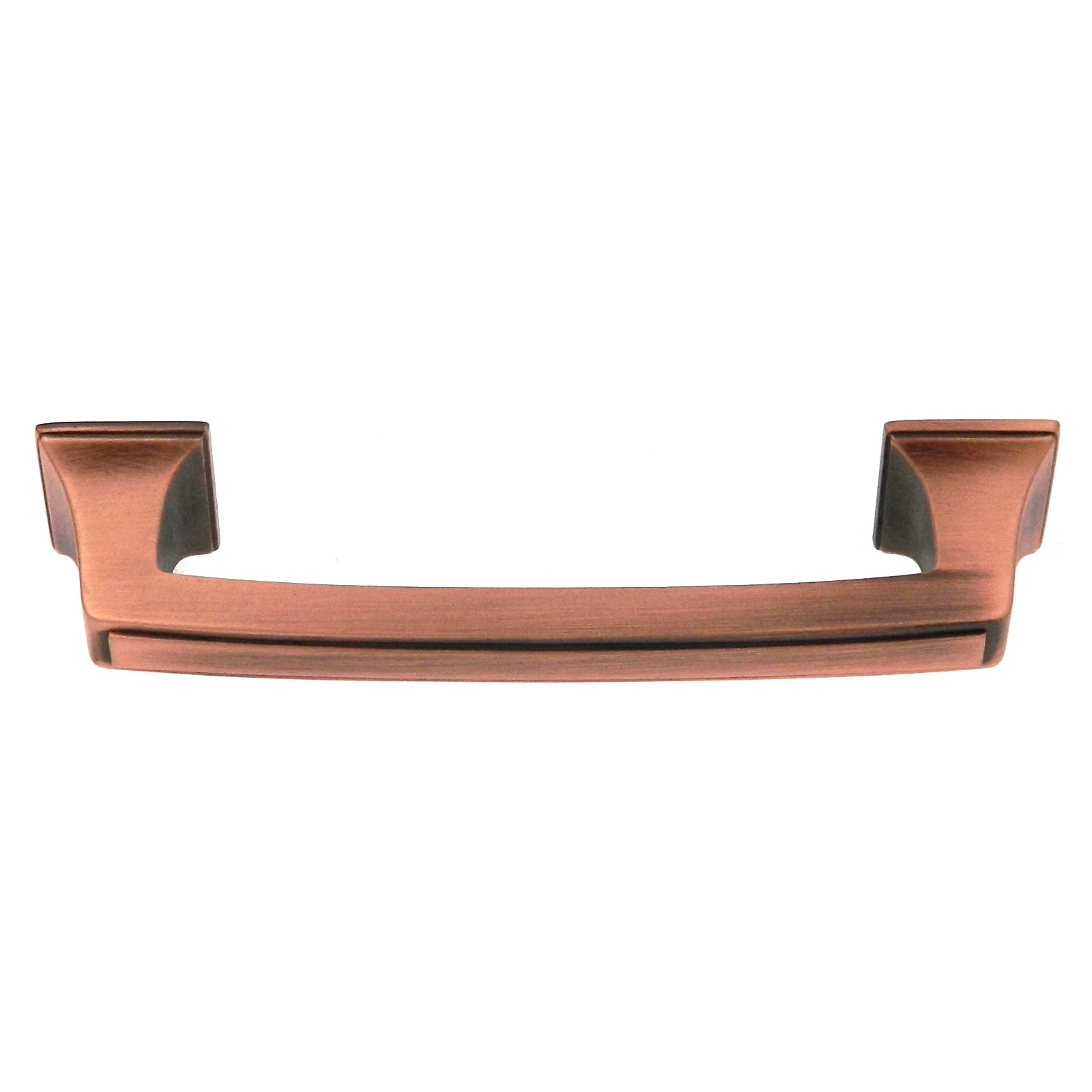 Amerock Mulholland Tirador de manija de gabinete de centro a centro de cobre cepillado de 3 3/4" (96 mm) BP53031BC