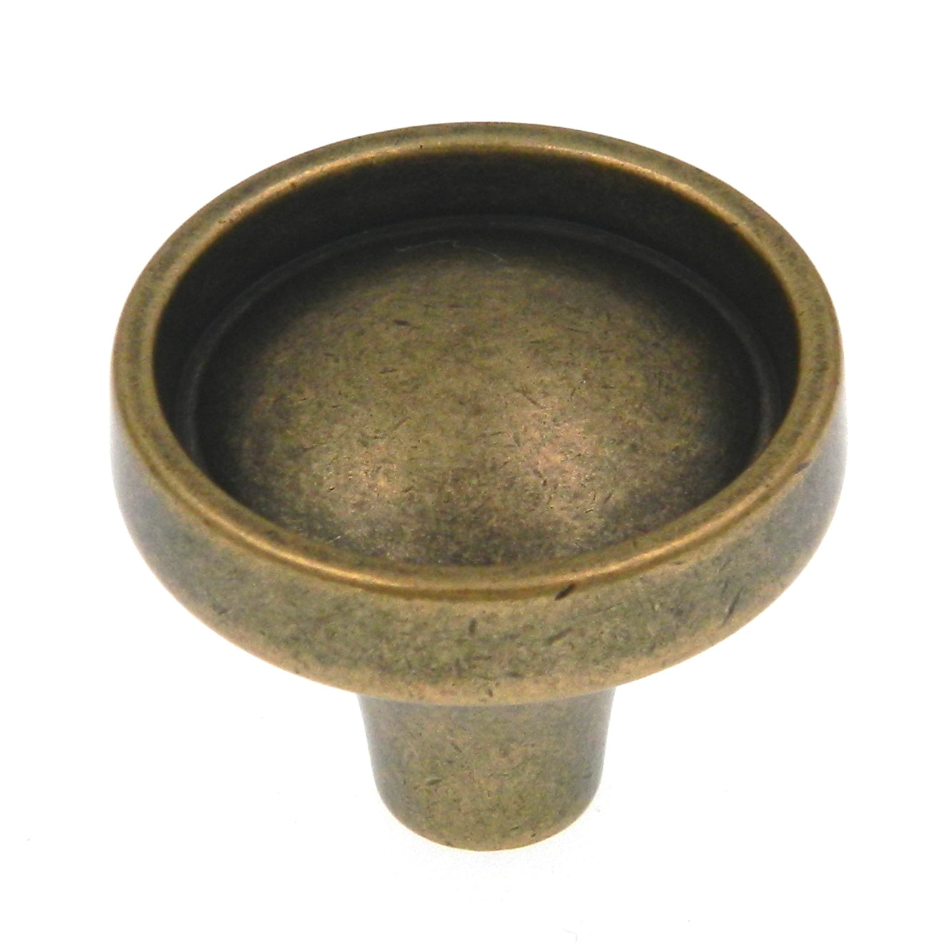 Amerock Odeon BP53041DBS - Pomo redondo para gabinete (latón envejecido, 1 1/4 pulgadas)