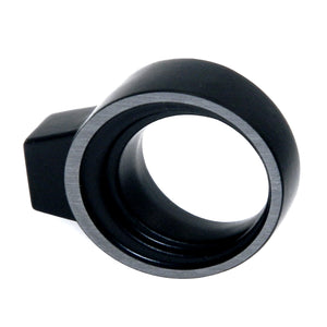 Amerock Sonara Silvered Black Ring Pull 1" Round Cabinet Pull Knob BP53045SBK