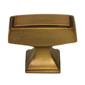 Amerock Mulholland Gilded Bronze 1 1/2" Rectangle Cabinet Knob BP535342GB