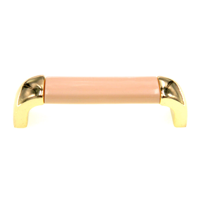 Amerock Metals Bright Brass and Almond 3 3/4" (96mm)cc Cabinet Handle BP5525-AL3