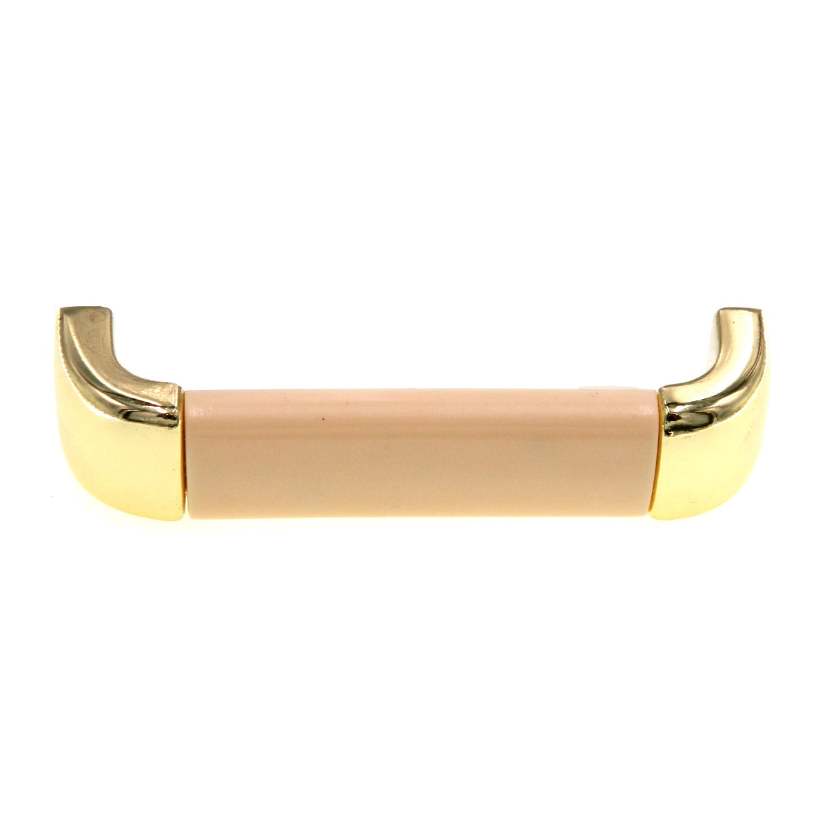 Amerock Metals Bright Brass and Almond 3 3/4" (96mm)cc Cabinet Handle BP5525-AL3