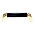 Amerock Metals Bright Brass and Black 3 3/4" (96mm)cc Cabinet Handle BP5525-BJ3