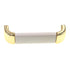 Amerock Metals Solid Brass, White 3 3/4" (96mm) Ctr. Cabinet Handle BP5525-WH3