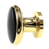 Amerock European Designs Solid Brass Black Center 1 1/4" Cabinet Knob BP5526-BJ3
