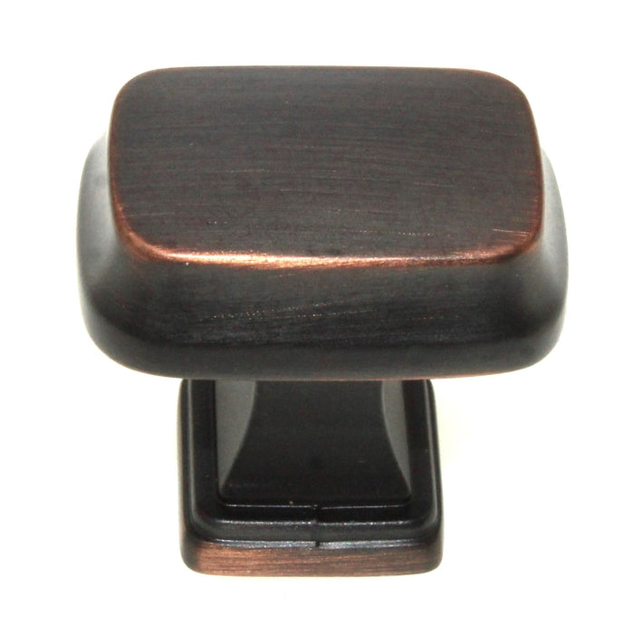 Amerock Revitalize BP55340ORB - Pomo rectangular para gabinete (bronce aceitado, 1 1/4 pulgadas)