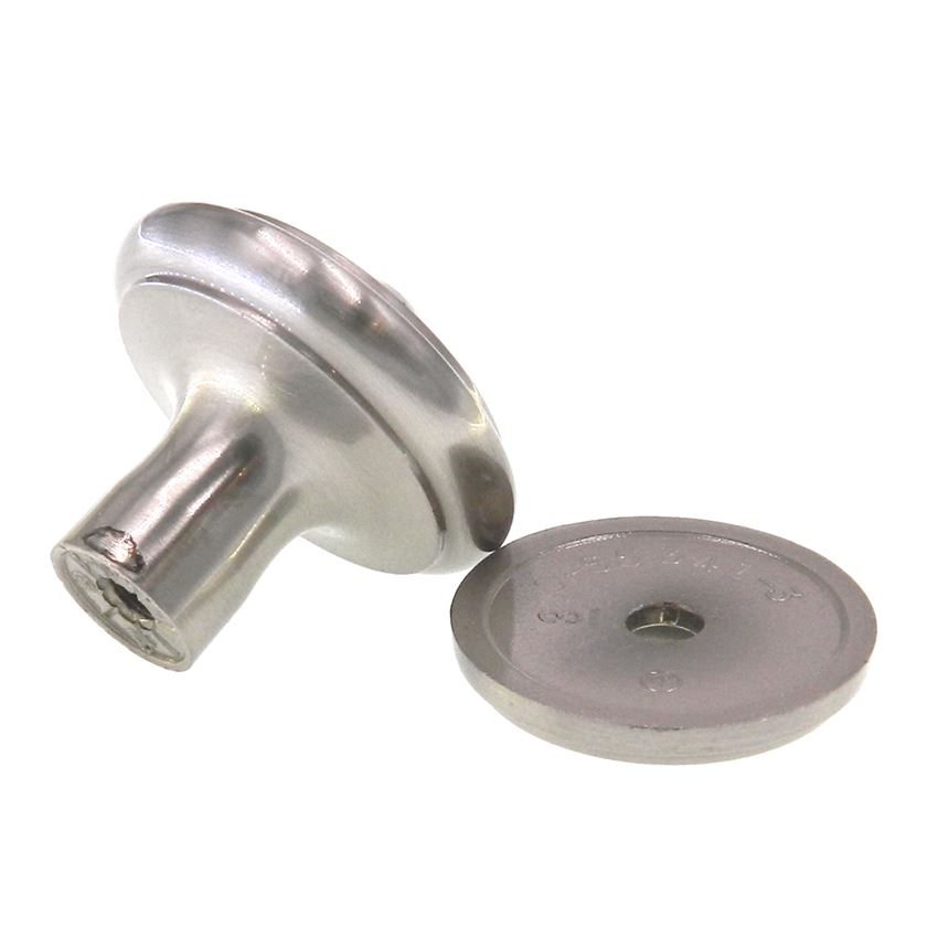 Amerock Revitalize Satin Nickel 1 1/4" Cabinet Knob With Backplate BP55341-G10