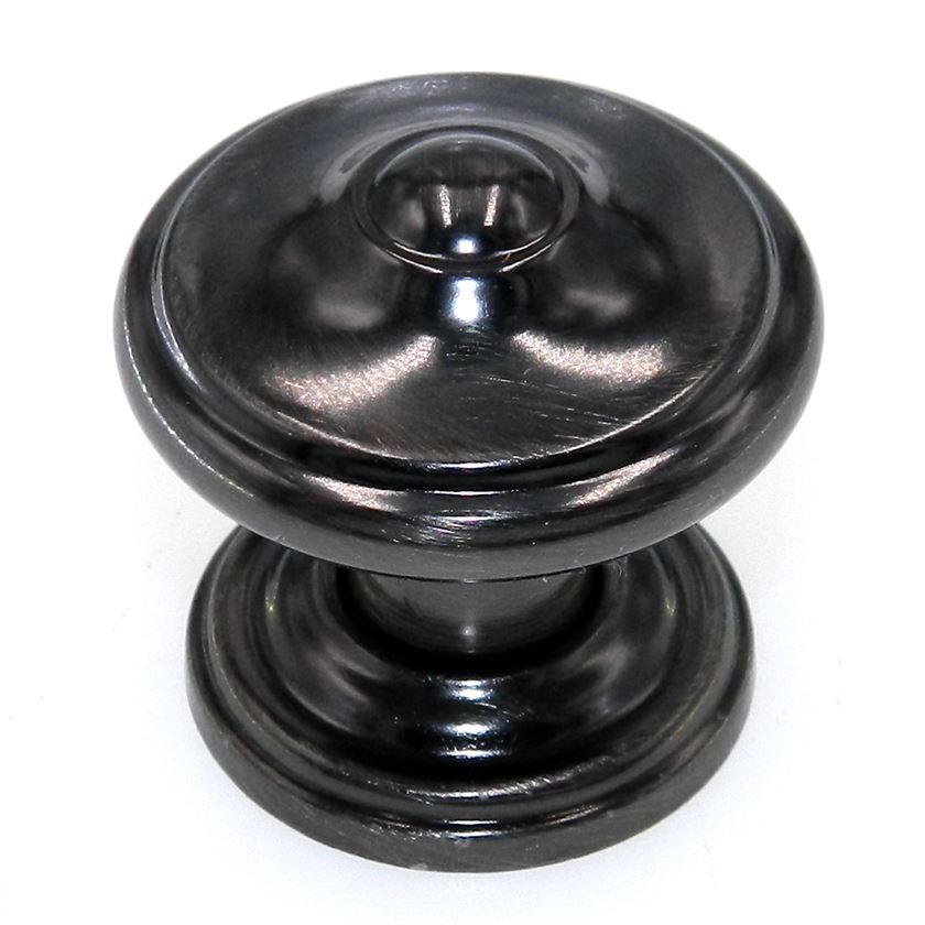 Amerock Revitalize Gunmetal 1 1/4" Round Cabinet Knob with Backplate BP55341-GM