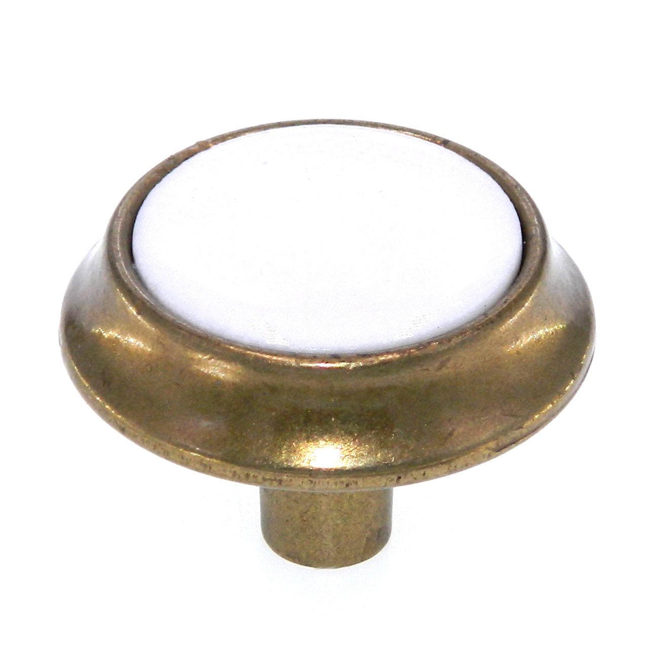 Vintage Amerock Tribute Burnished Brass 1 1/4" Round Cabinet Knob BP651-30