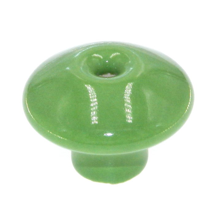 Vintage Amerock BP707-GN Verde 1 1/4" Perilla de gabinete de cerámica con tornillo de latón