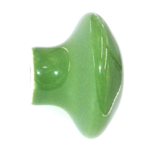 Vintage Amerock BP707-GN Green 1 1/4" Ceramic Cabinet Knob with Brass Screw