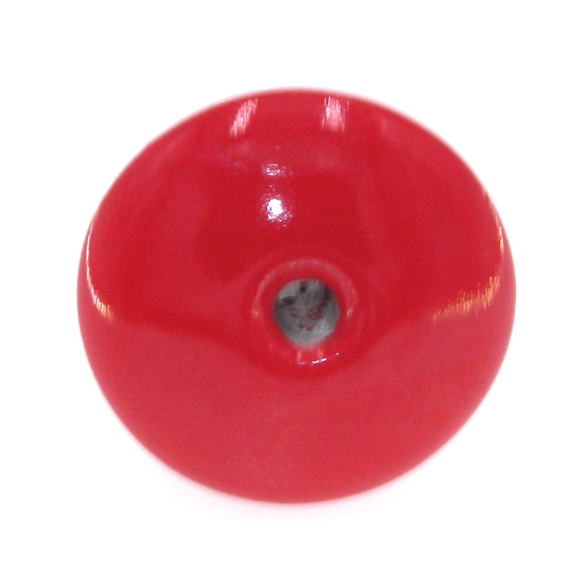 Vintage Amerock BP707-RD Red 1 1/4" Ceramic Cabinet Knob with Brass Screw