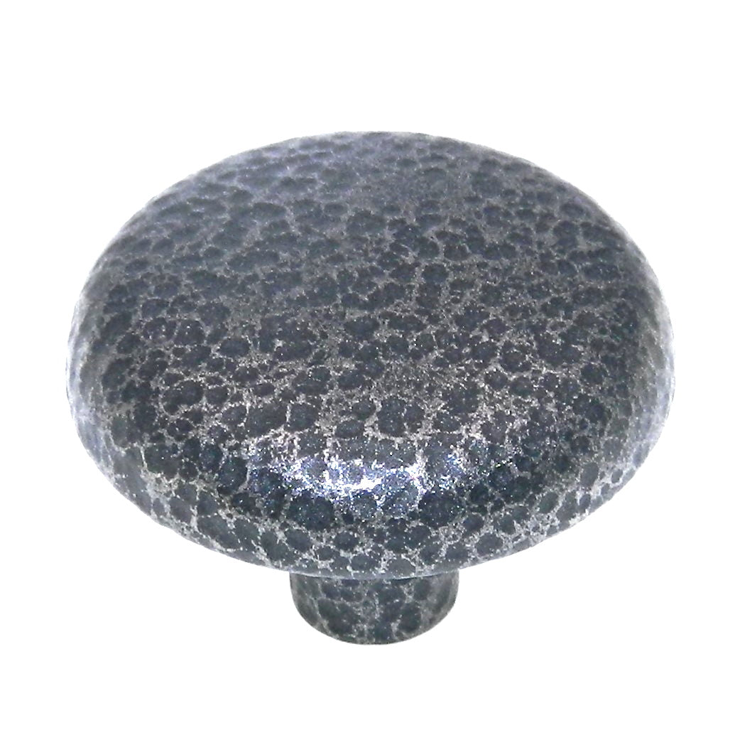Amerock Rustic Finishes Hammered Black 1 1/4" Round Cabinet Knob BP710-HB