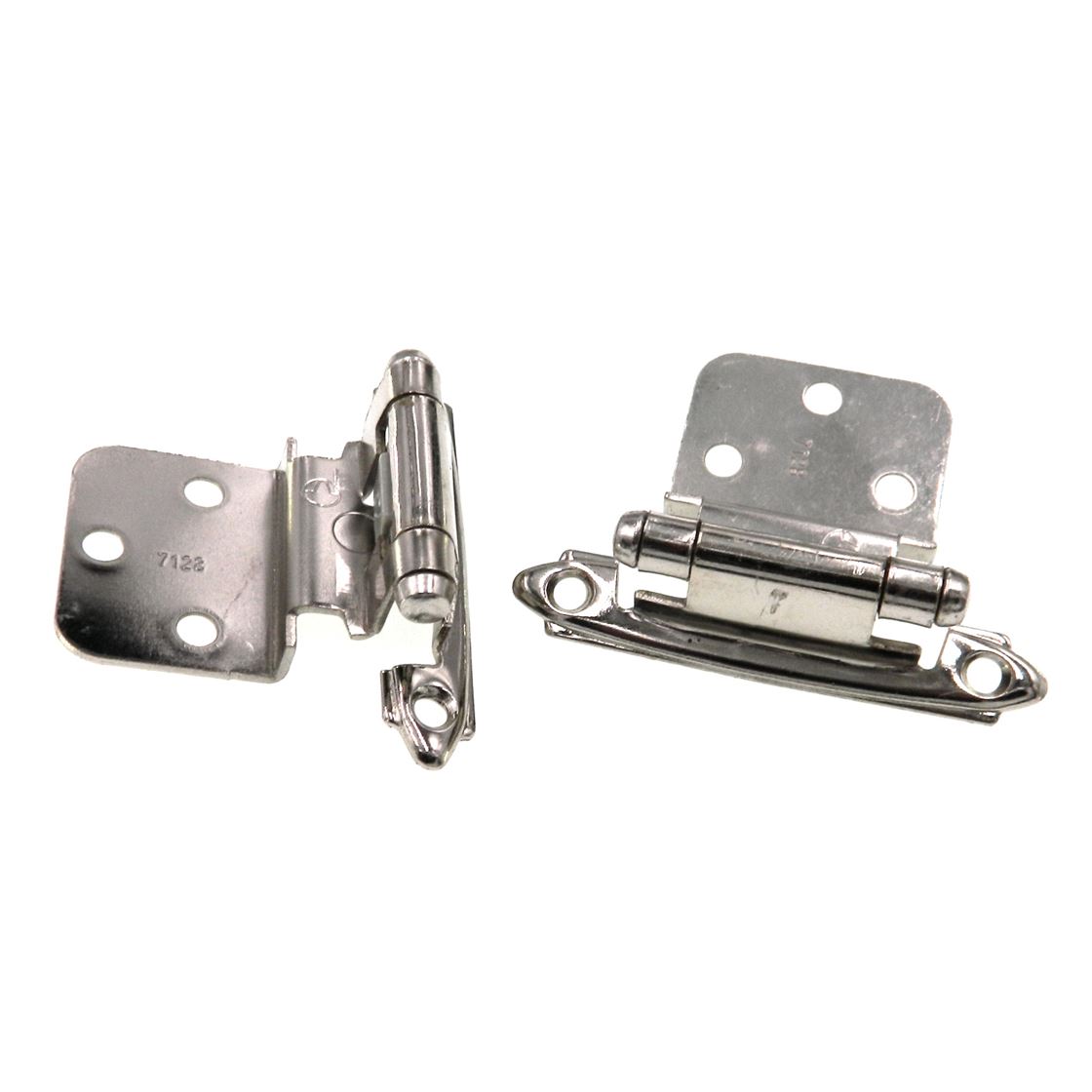 Pair of Amerock Polished Chrome Self-Closing 3/8" Inset Cabinet Hinges BP7128-26