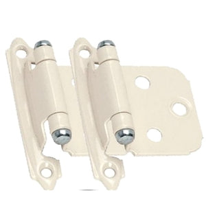 Pair of Amerock BP7139-A Almond, Chrome Self-Closing Variable Overlay Hinges