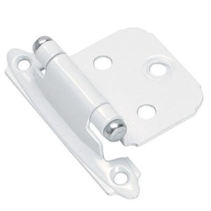Pair of White Self-Closing Overlay Face Mount Cabinet Hinges Amerock BP7139-W