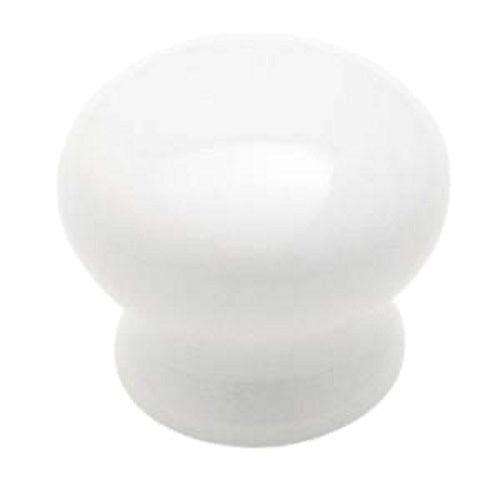 Set of 2 Amerock 1" White Porcelain Mushroom Cabinet Knob Pulls BP724-30