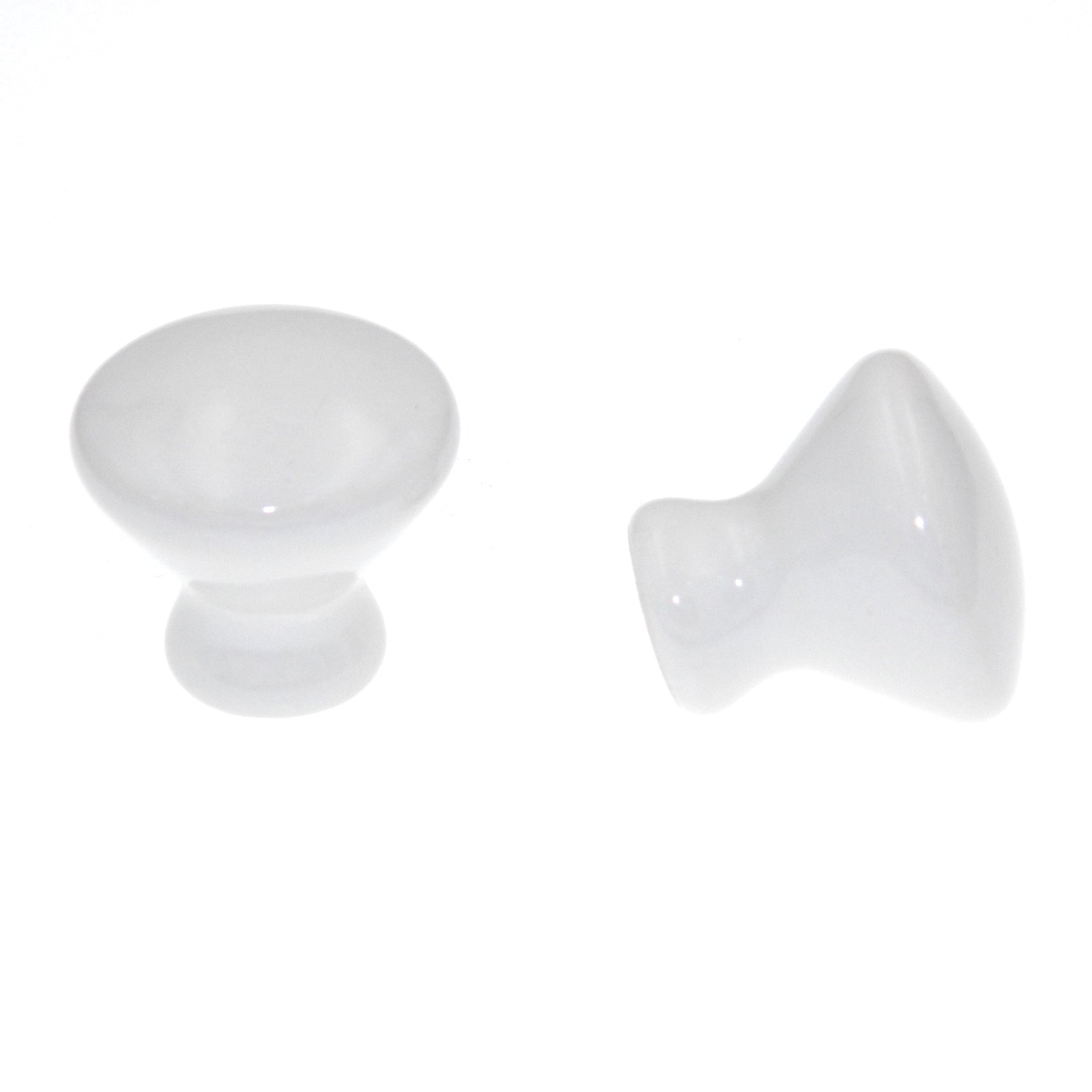 Pair of Amerock BP725-30 White 1 5/16" Ceramic Cabinet Knob Pulls
