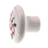 Amerock Ceramics White With Pink Rose 1 3/8" Round Cabinet Knob BP725A-CW5