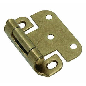 Pair of Amerock BP7531-BB Burnished Brass Self-Closing Variable Overlay Hinges