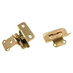 Amerock Polished Brass Partial Wrap Hinges 3/8" Overlay Self-Closing BP7534-3