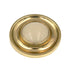 Amerock BP755-3A Pomo para gabinete de latón pulido de 1 1/4 pulgadas, centro de almendra, paquete de 10